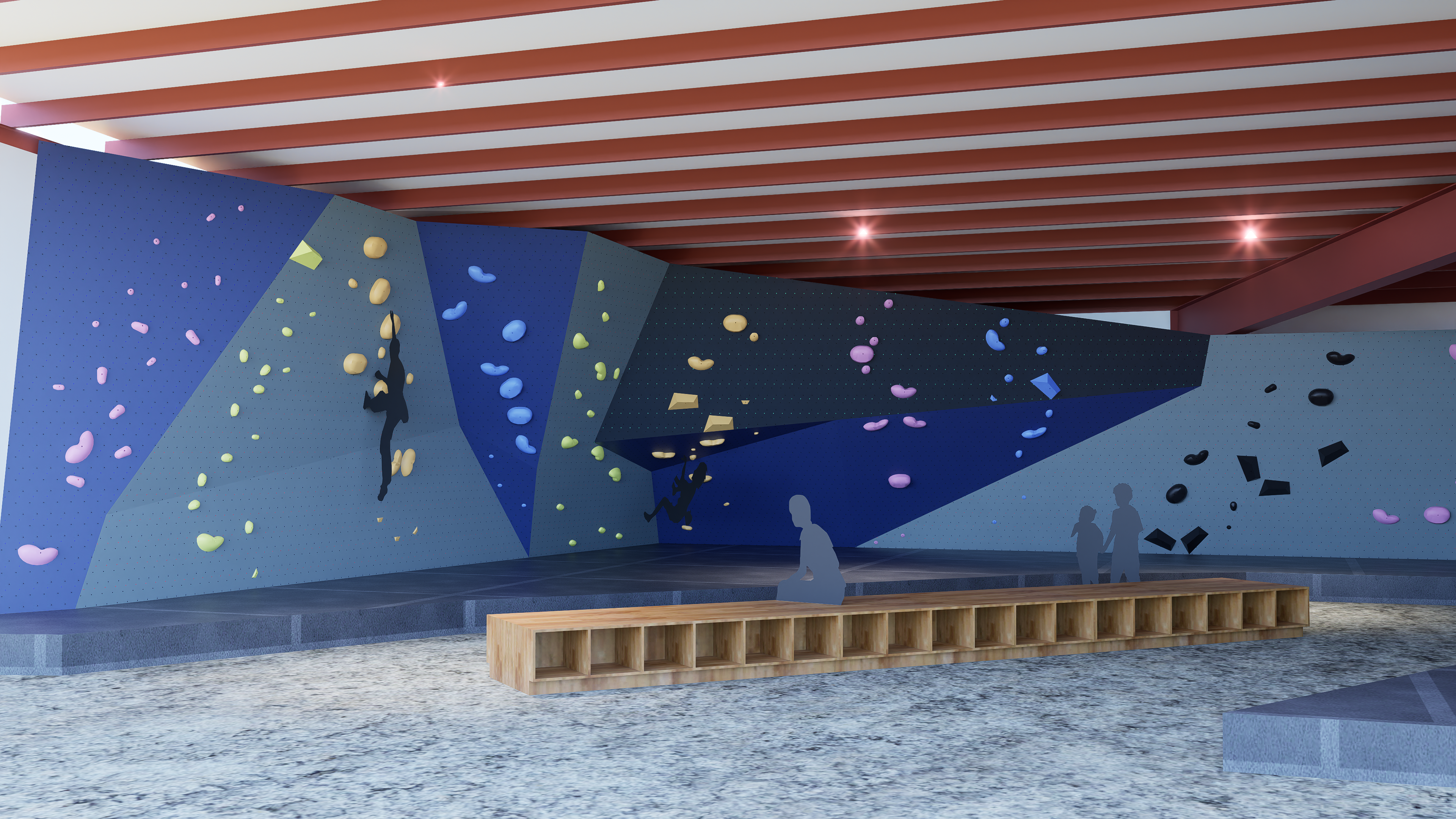 Commercial gym concept rendering