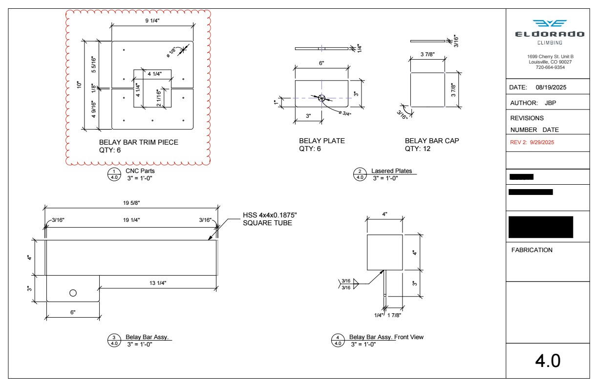 Fabrication drawing example
